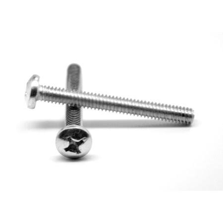 M8 x 1.25 x 50 mm Coarse Thread Machine Screw Phillips Pan Head Low Carbon Steel Zinc Plated Pk 100 L428