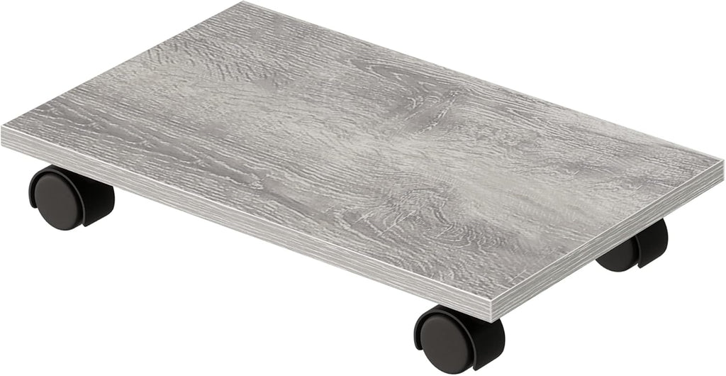 Rustic Brown CPU Stand with 4 Caster Wheels B798845
