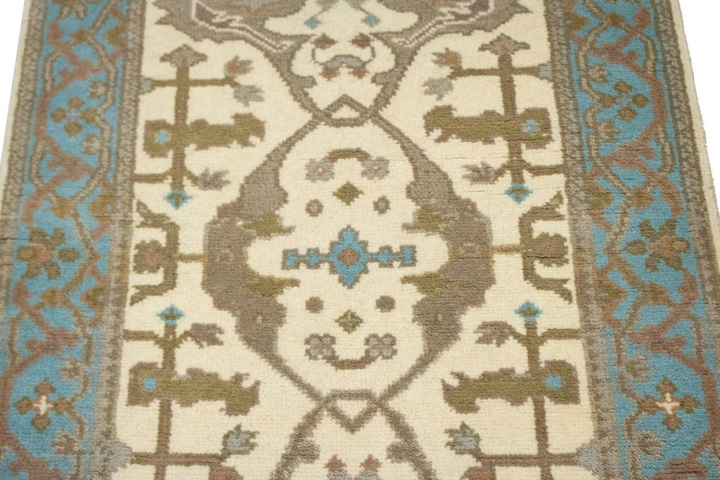 Cream Floral 3X5 Oriental Rug X61951