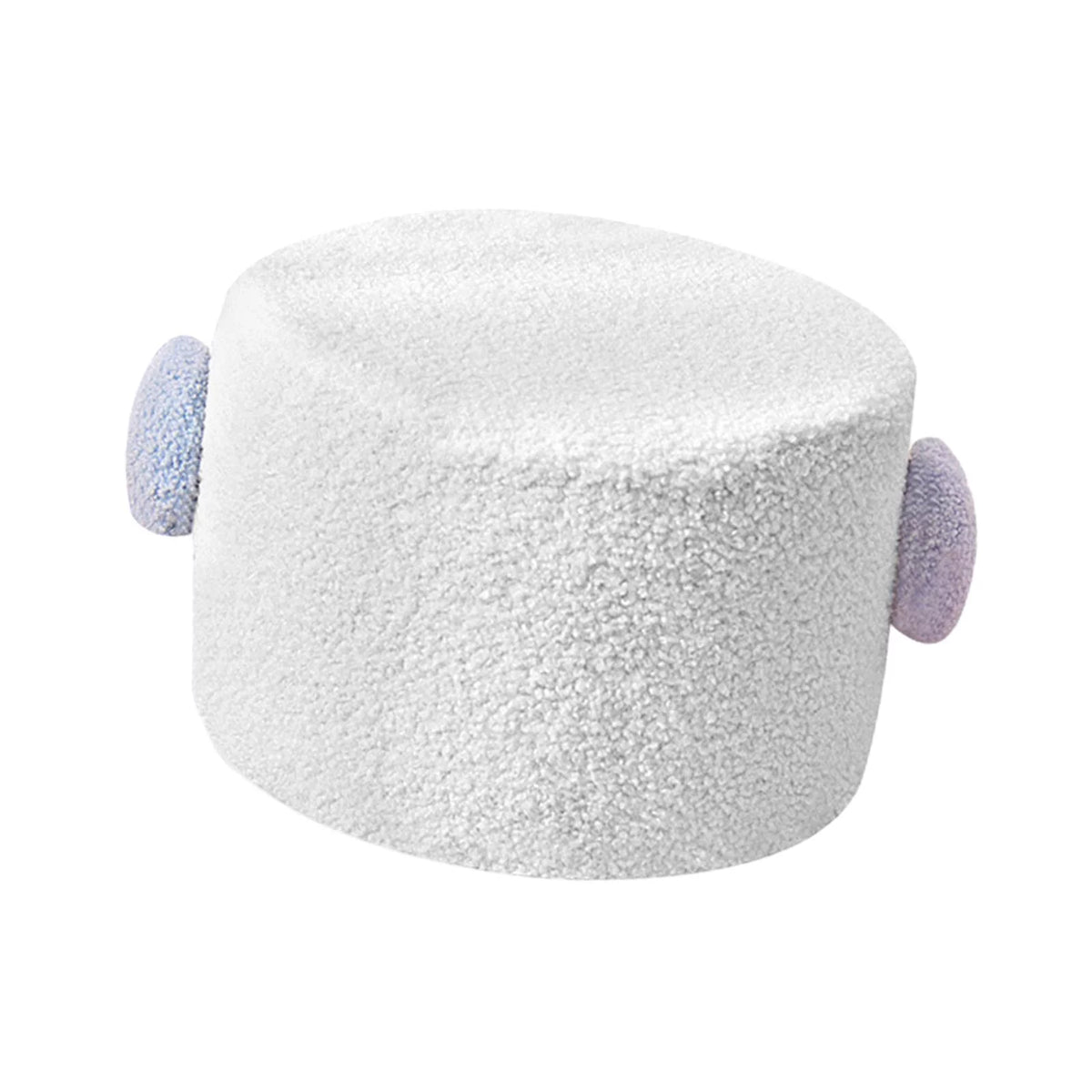 White Small Footstool Ottoman D297