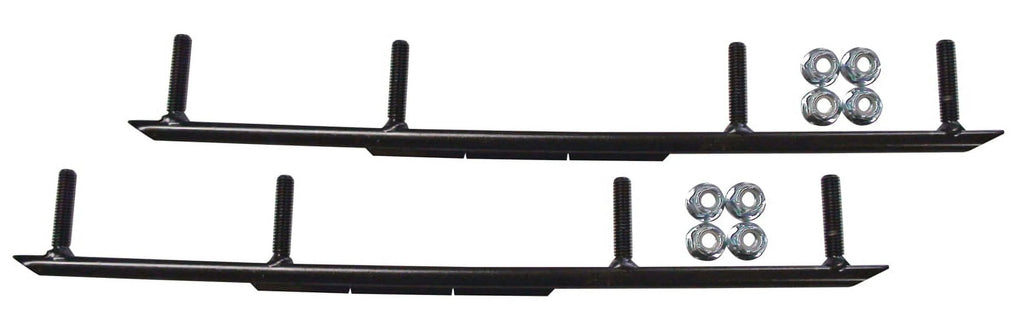 Black MTX Snowmobile Skis with 10" Round Bars Complete Kit D483808