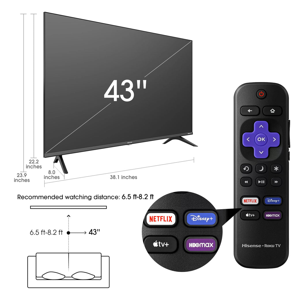 43 Class 1080p FHD LED Smart TV Y384