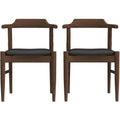 Faux Leather Dining Chair in Black (Set of 2) F3217