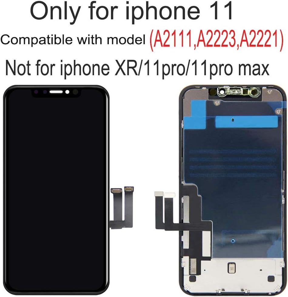iPhone 11 LCD Display 3D Touch Digitizer Assembly 6.1 inch with Repair Tools and Screen Protector E257089
