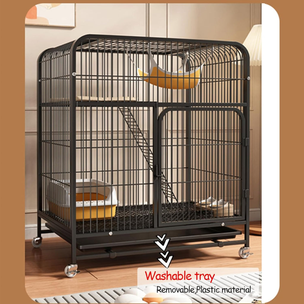 Large 2/3 Tier Cat Cage with Cat Litter Box Y201225