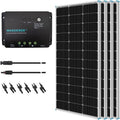 400 Watt 12 Volt Monocrystalline Solar Panel Bundle Kit with 4 pcs 100W Panel and 30A PWM Charge Controller X85149