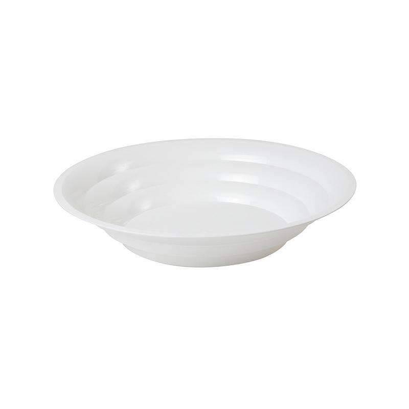 60 oz. White Low Profile Plastic Catering Bowl - 50/Case M583880