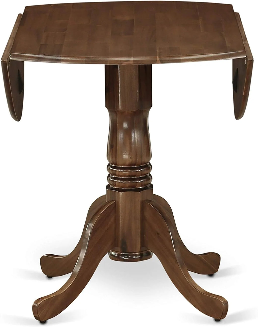3 Piece Dinette Set with Round Table with Dropleaf and 2 Light Tan Linen Fabric Parsons Dining Chairs N807