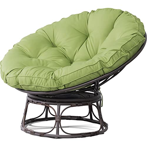 Navy Wicker Papasan Chair with Cushion and Frame X153