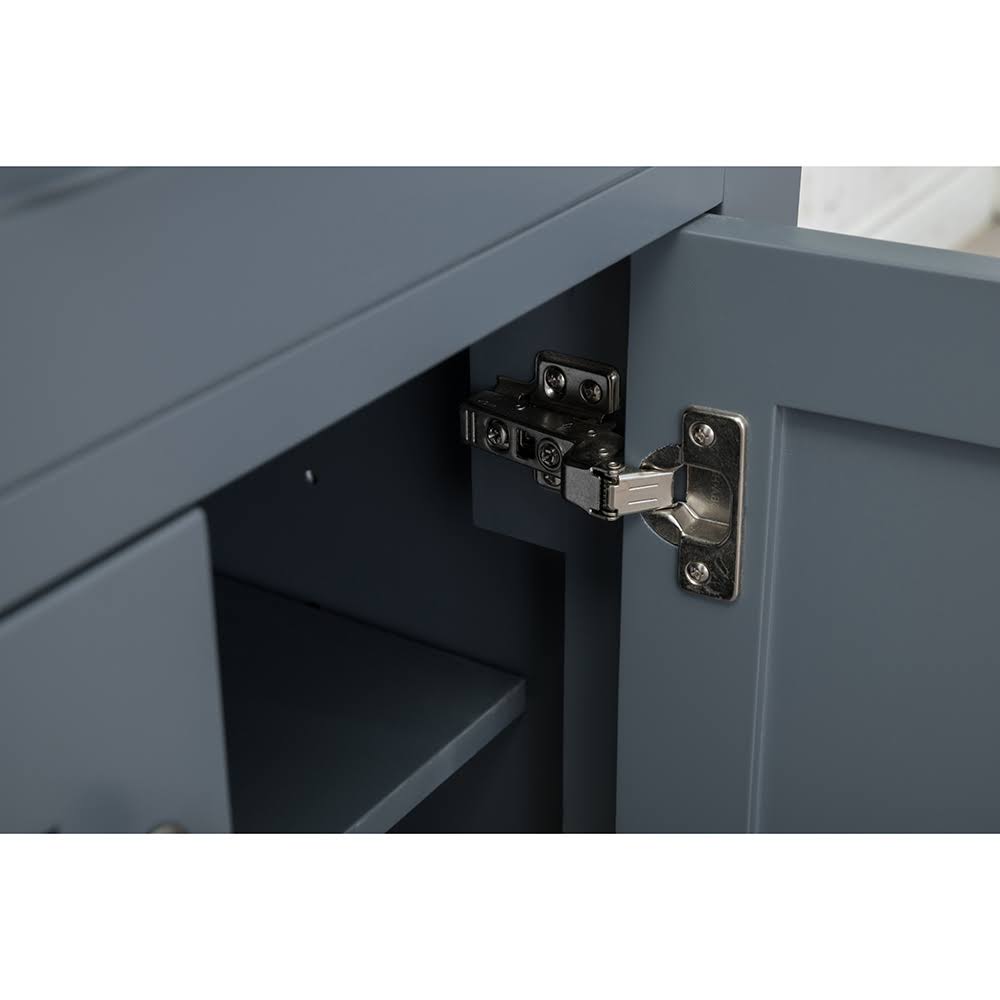 24 in. Single Gray Bathroom Vanity with Carrera Marble Top G524