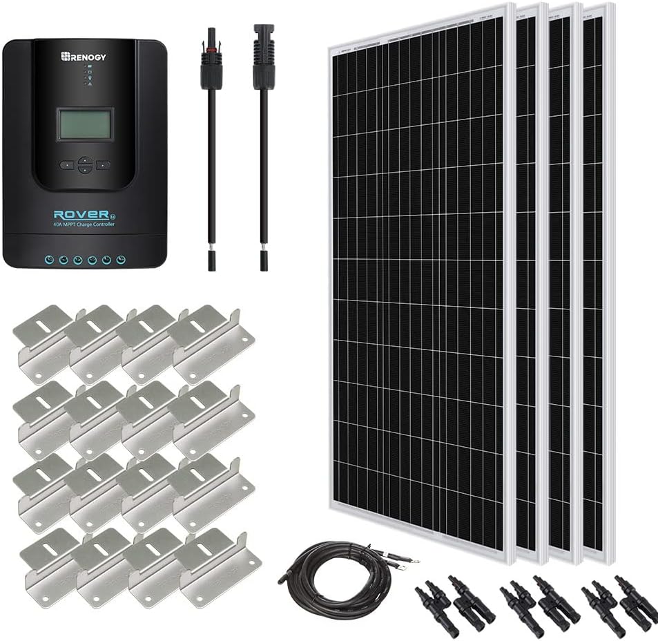 400 Watt 12 Volt Monocrystalline Solar Panel Kit with 40A MPPT Charge Controller Y339