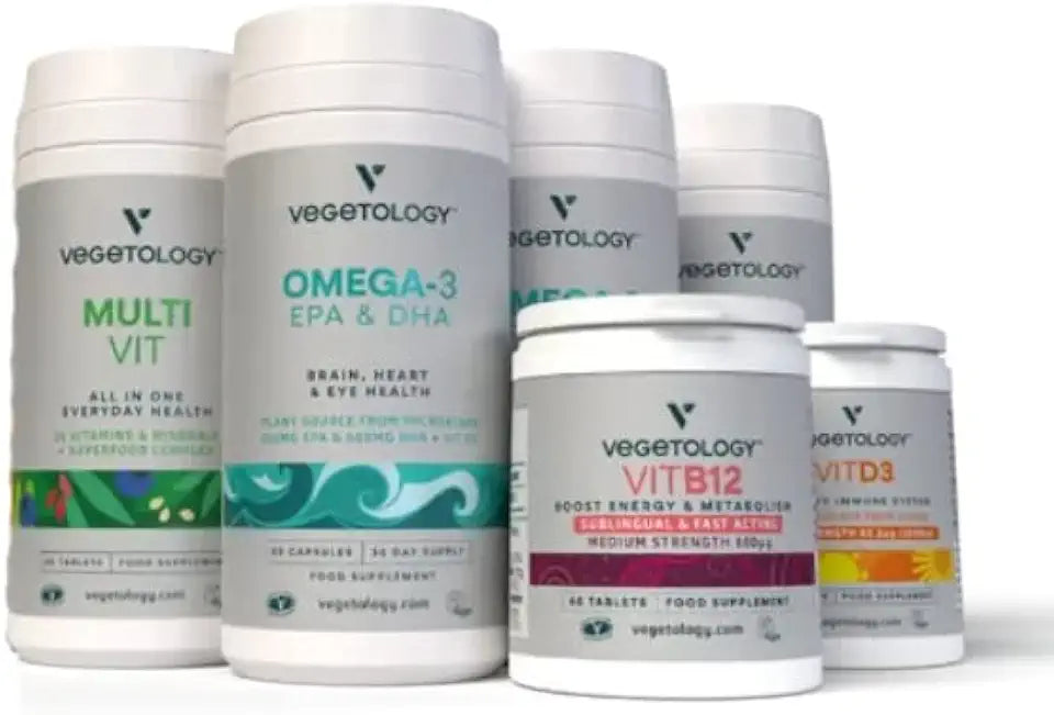 Vegan Omega 3, D3, MultiVit and B12 Supplements E892