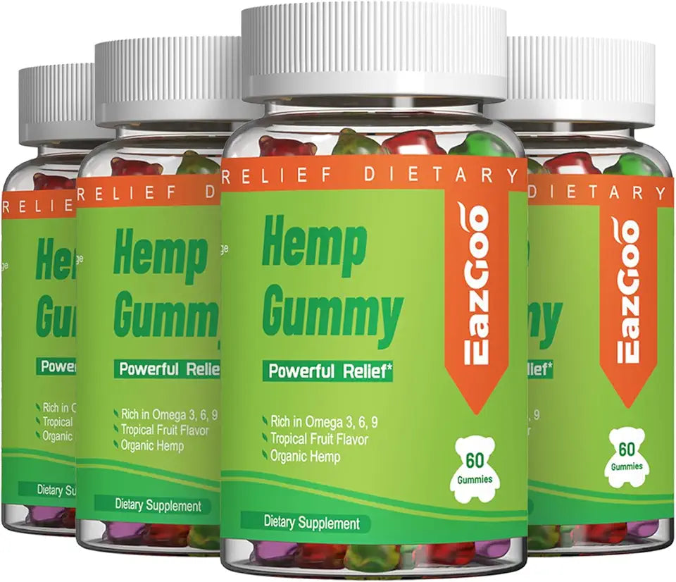 Hemp Gummies 2,000,000 XXL Extra Strength Vegan Low Sugar Non-GMO 240 Counts Y2155