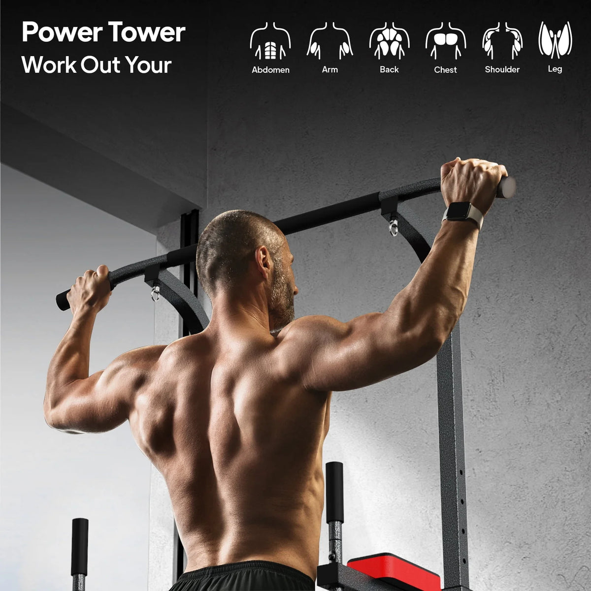 Multifunction Power Tower Dip Station Pull up Bar N209