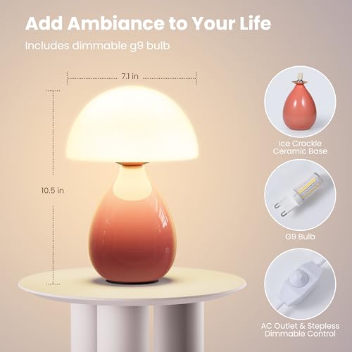 Small Vintage Dimmable Ceramic LED Table Lamp U980658