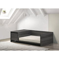 Dark Gray Off White Pet Bed with Cushion X3688