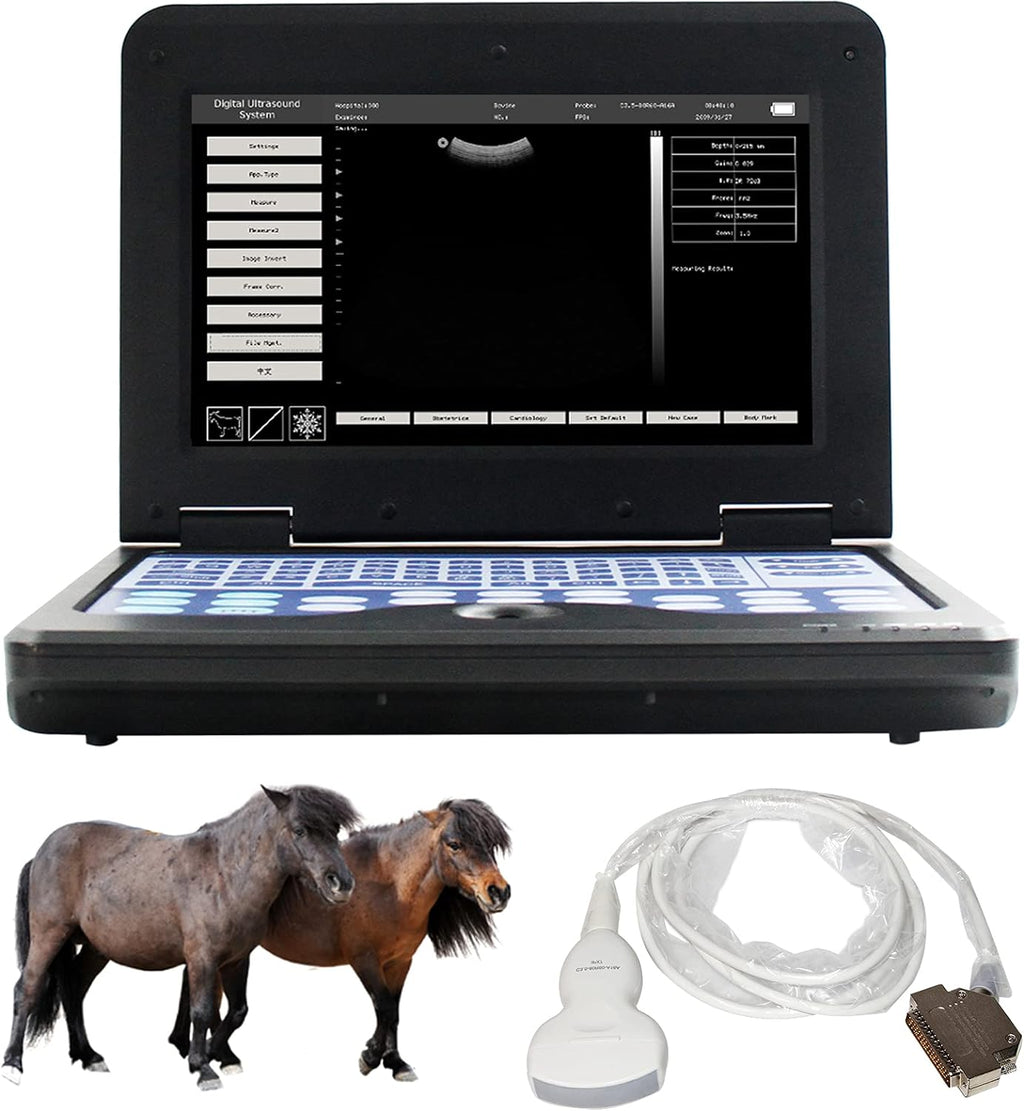 Veterinary Ultrasound Scanner with Convex & Rectal Linear Probe C947