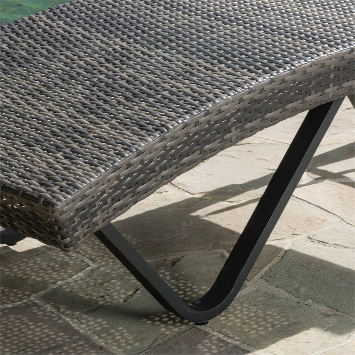 Grey Single Chaise Lounger P287798