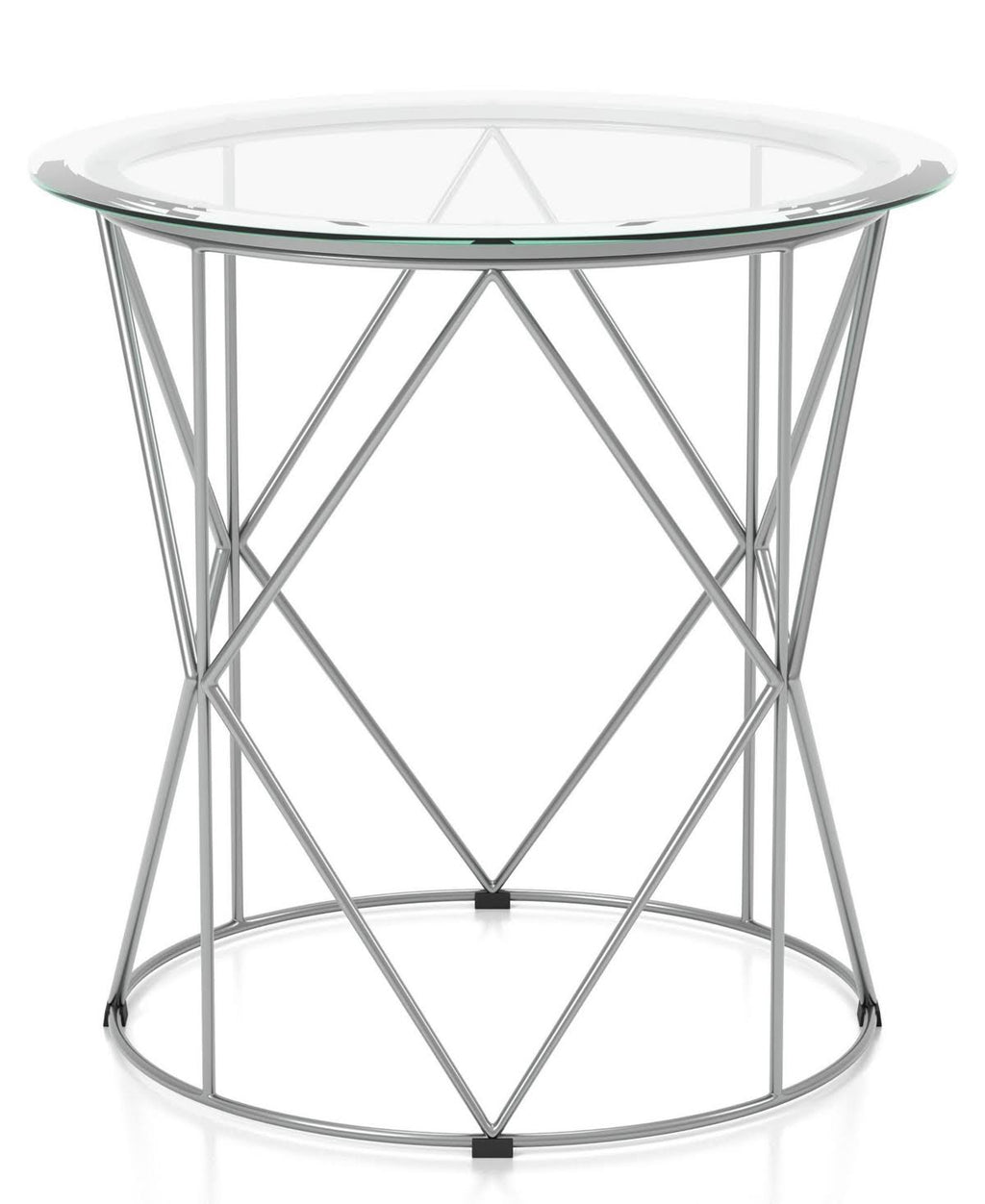 Round Glass Top End Table T60581