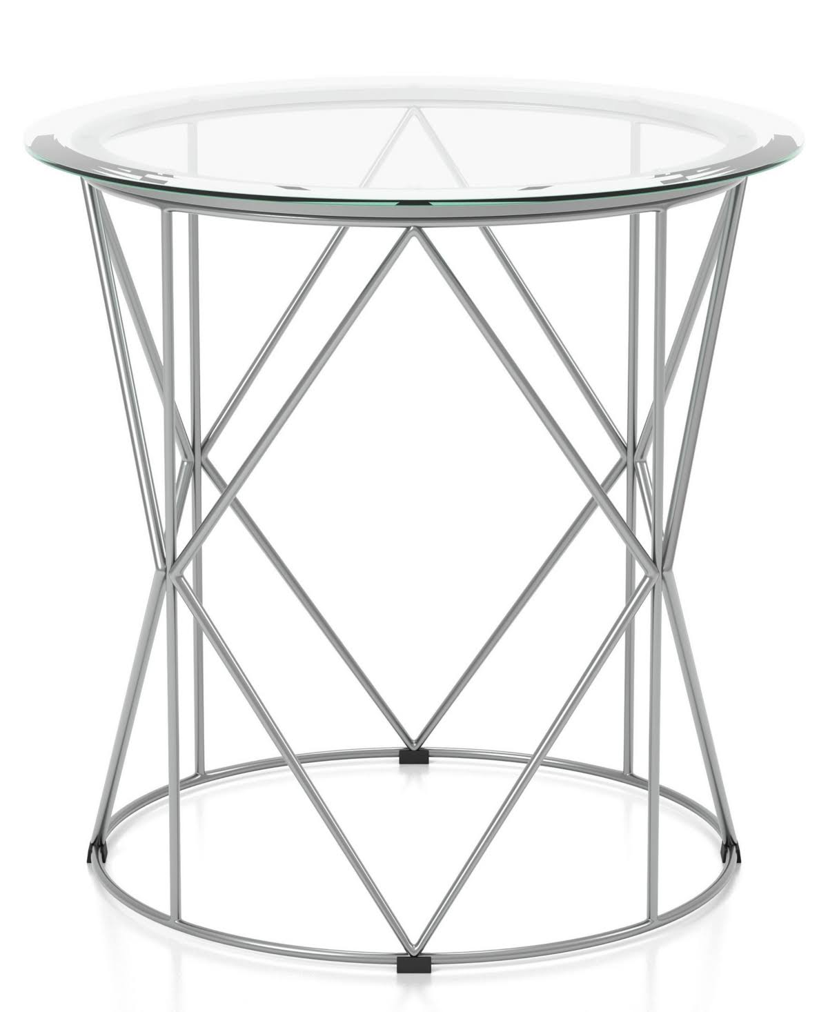 Round Glass Top End Table T60581