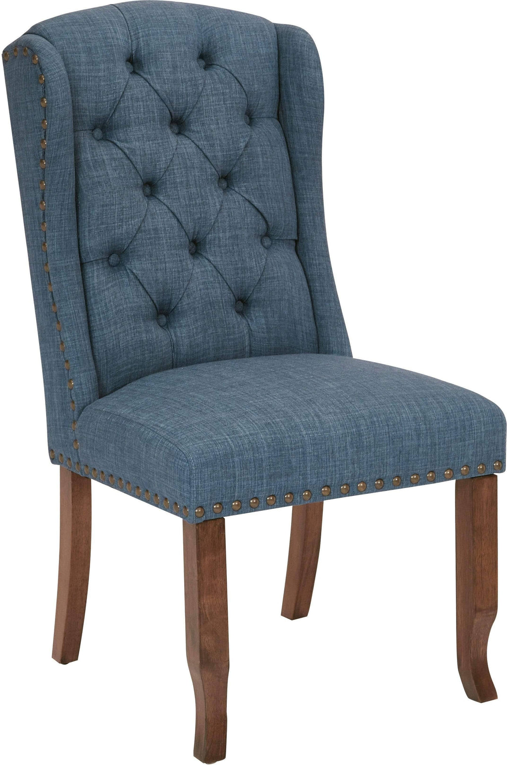 Navy Tufted Wing Dining Chair C805