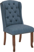 Navy Tufted Wing Dining Chair C805