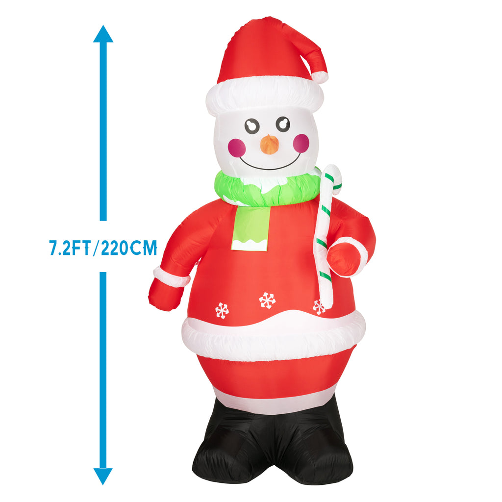 7ft Christmas Inflatables Snowman Outdoor Yard Decorations Y403
