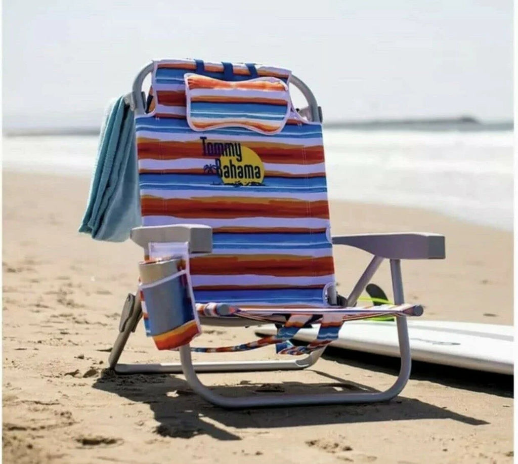 2 Pack Backpack Beach Chair with Cooler Storage Pouch and Towel Bar C208