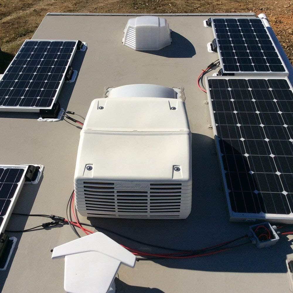 400 Watt 12 Volt Monocrystalline Solar Panel Bundle Kit with 4 pcs 100W Panel and 30A PWM Charge Controller X85149