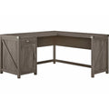 L Shaped Desk with Cabinet Y4917