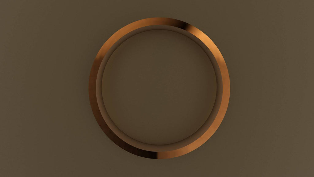 Polished Rose Gold 6mm Double V Groove Wedding Band 7 N6163