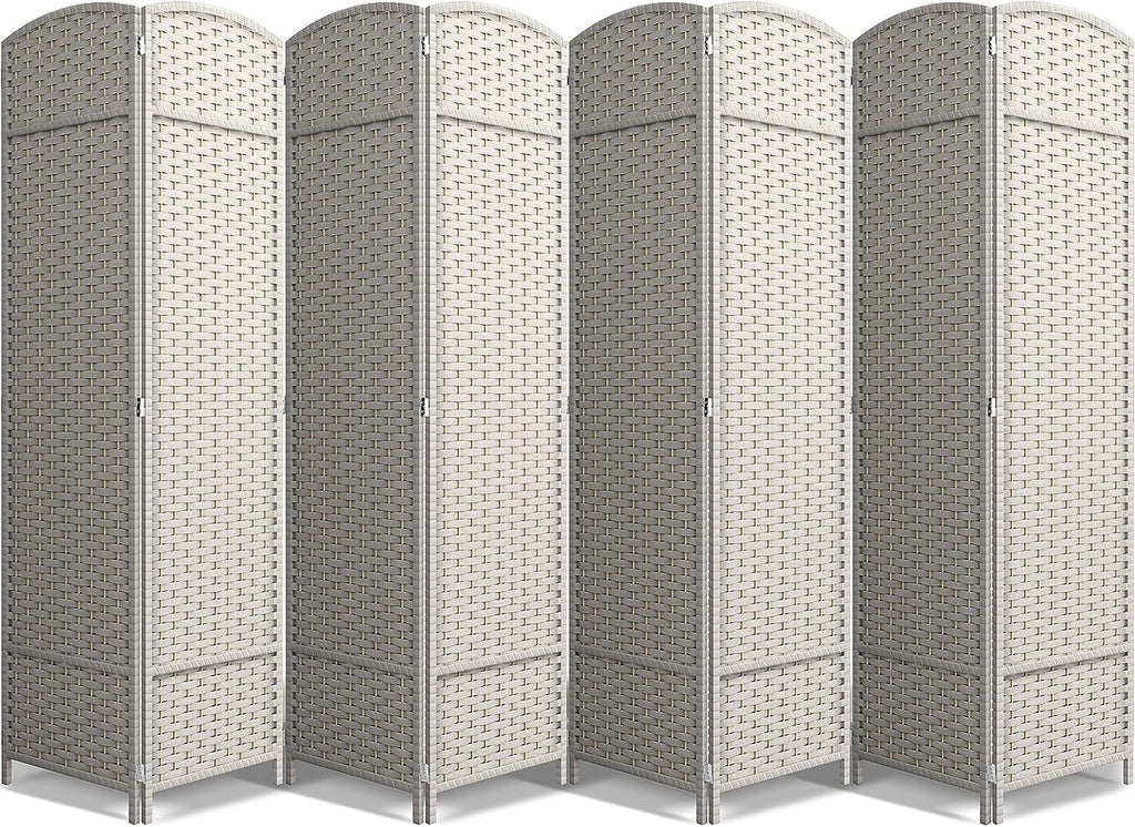 6 ft. Tall Extra Wide Beige Folding Privacy Screen G587482