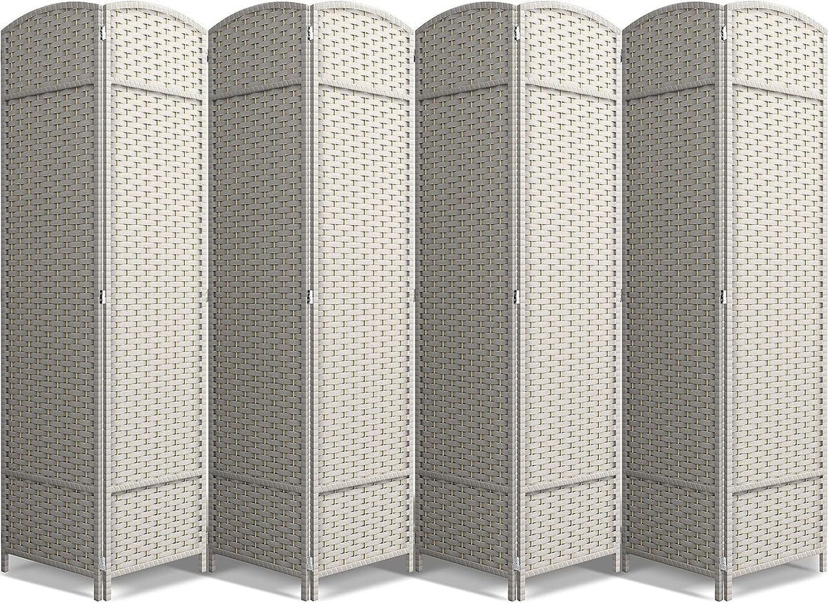 6 ft. Tall Extra Wide Beige Folding Privacy Screen G587482