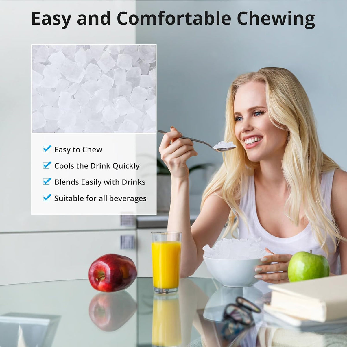 Countertop Nugget Ice Maker with Self-Cleaning J19172