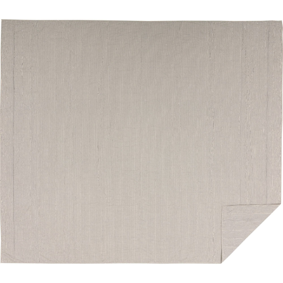 Blue Ticking Stripe King Quilt Coverlet F937