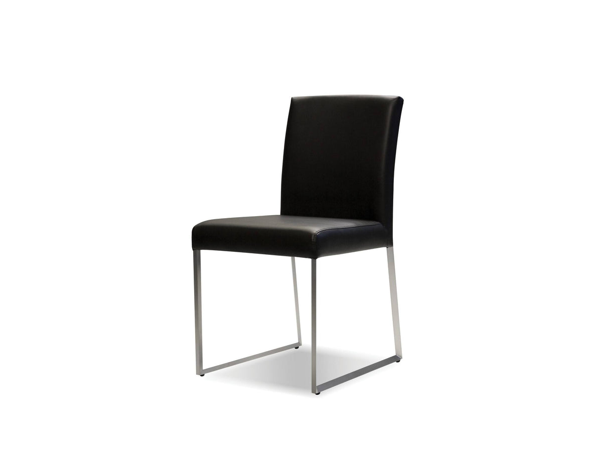 Black Leatherette Dining Chair Set of 2 W720536