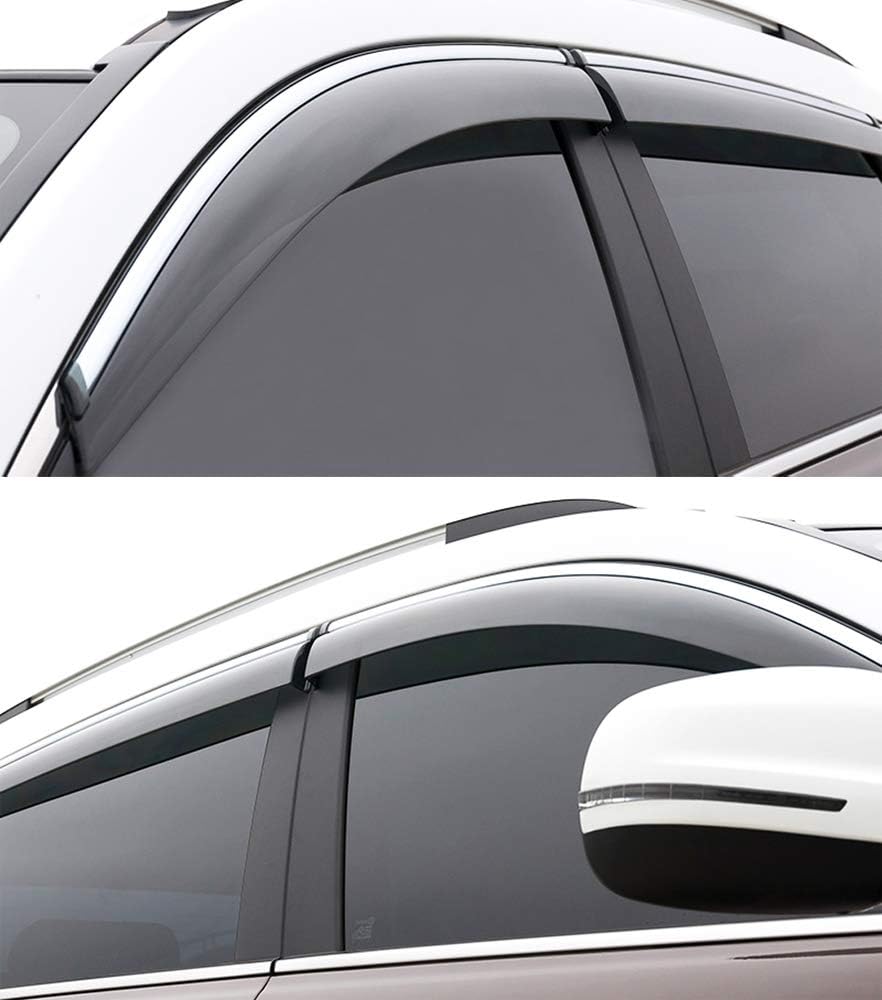 Car Window Visor Vent Shade Deflector Sun/Rain Guards Pack of 2 Z477