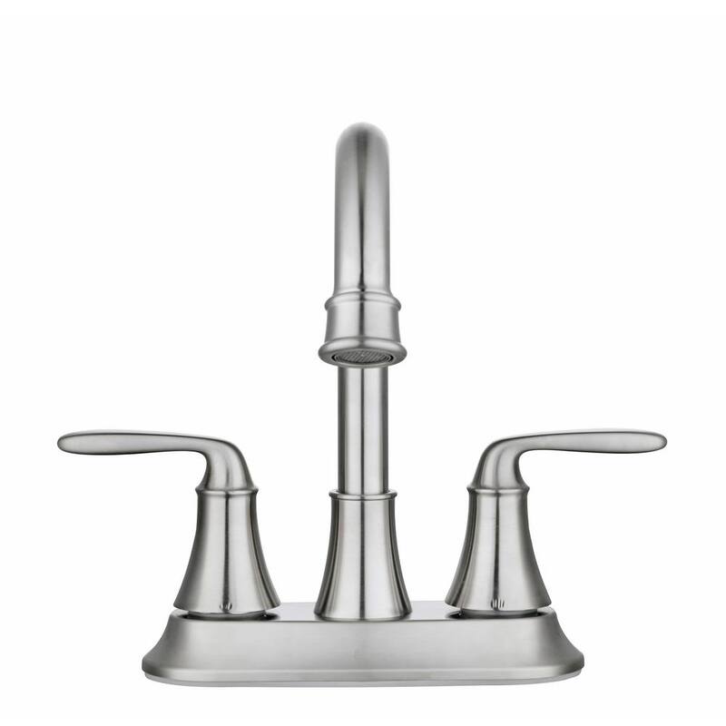 2-Handle High-Arc Bathroom Faucet in Brushed Nickel C458925