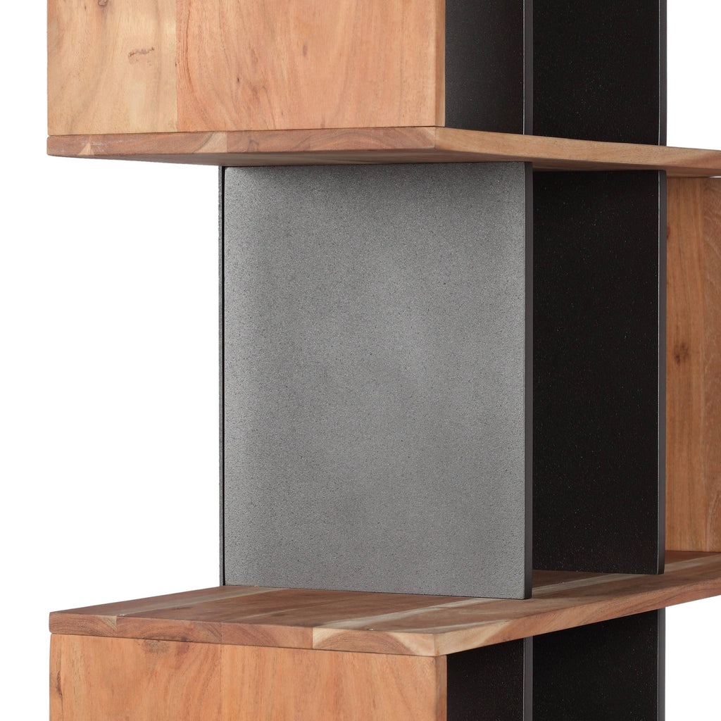Acacia Wood Etagere Bookshelf Z9855