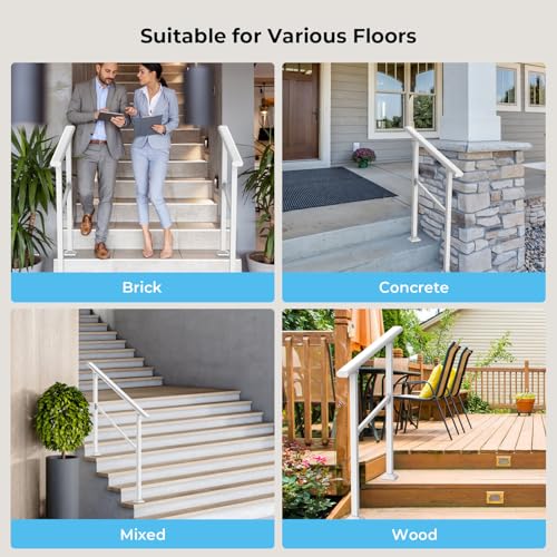 Black Heavy Duty Metal Handrail for Steps (1-3 Steps) V84705