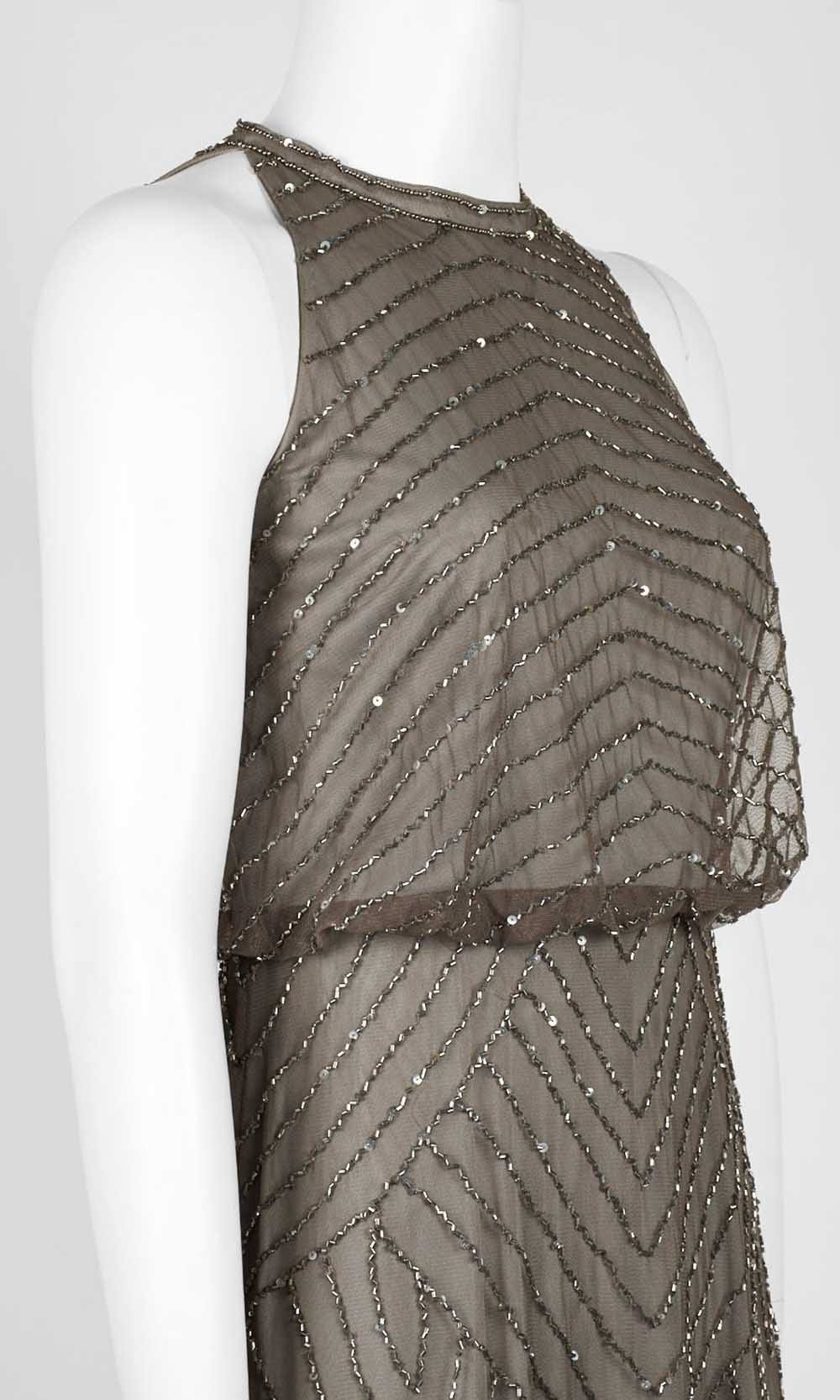 Halter Neck Beaded Gown V455