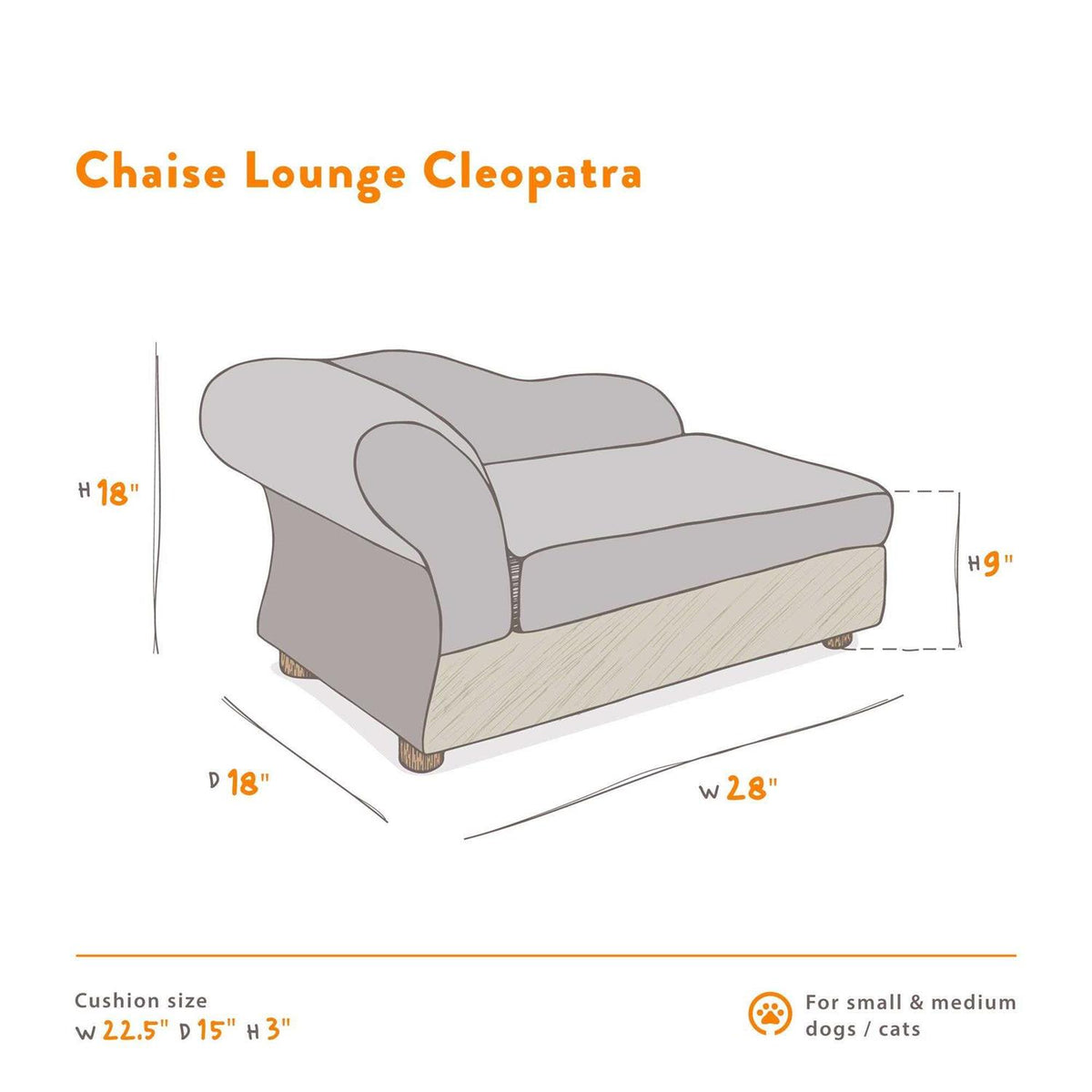 Chaise Lounge Pet Bed C553