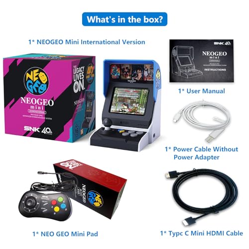 40 Pre-Loaded Classic SNK Games Arcade and Black Gamepad Z976