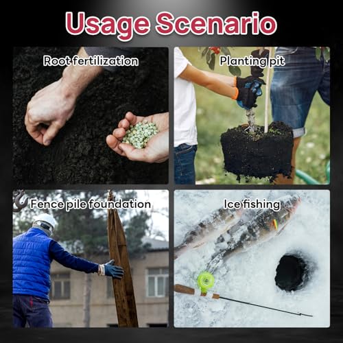 1500W Electric Post Hole Digger with 8" Digging Auger and Extension Rods Y234033