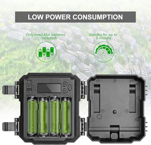 Mini Trail Camera 2 Pack 24MP 1080P HD with 32GB SD Cards Waterproof Night Vision Z425