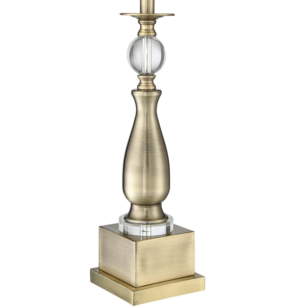 Brass Cutout Openwork Double Drum Shade Table Lamp Y1465