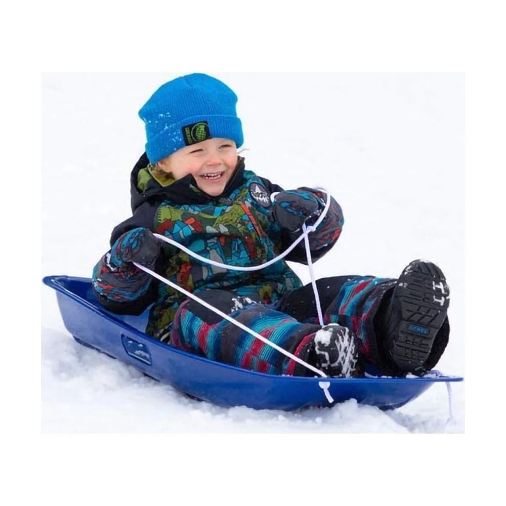 Neon Pink Plastic Snow Toboggan Sled S721