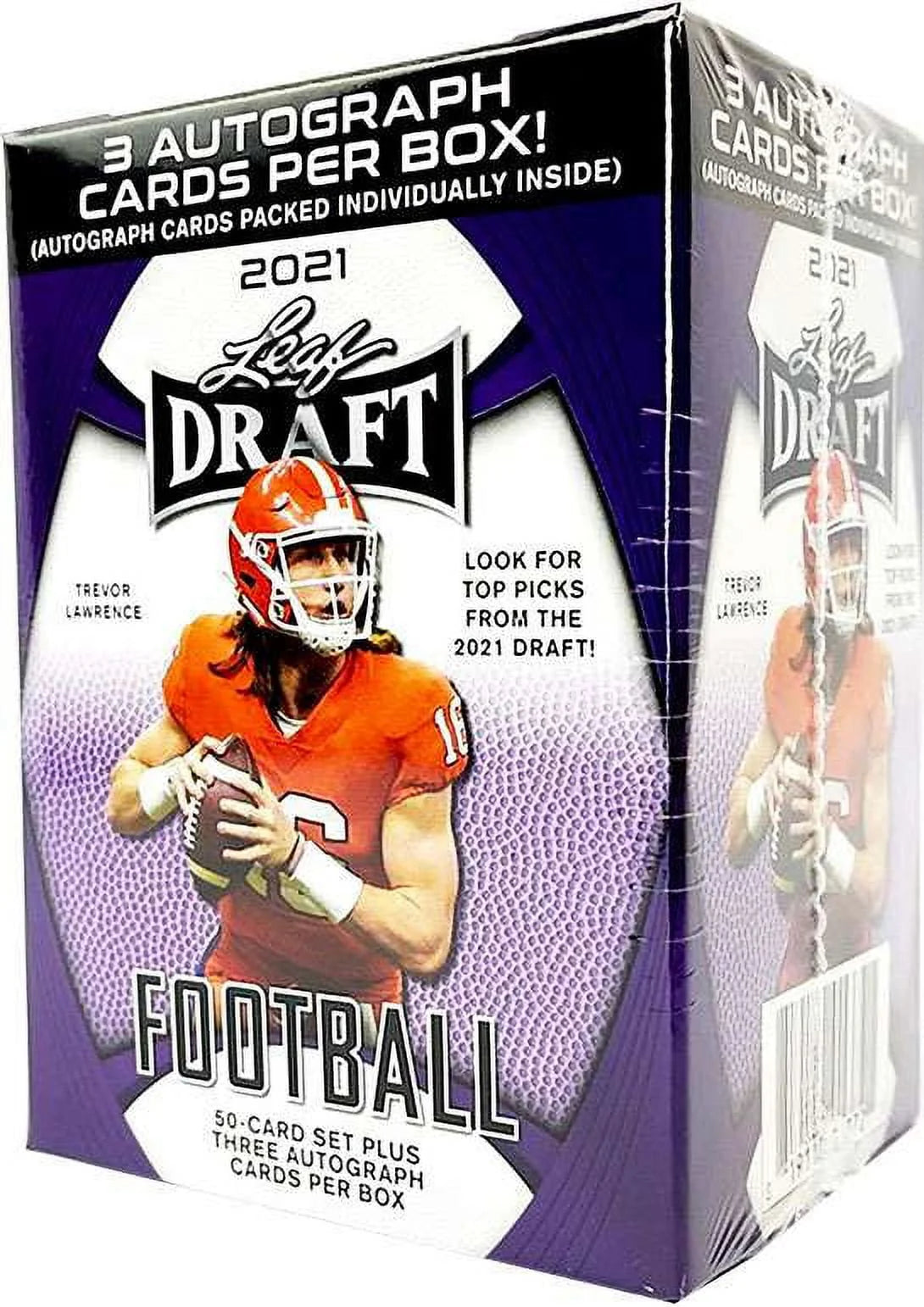 2021 Draft Football Trading Card Box 3 Autographs I4529