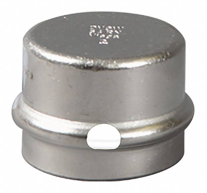 304 Stainless Steel Cap, Press Connection, 3/4 in Tube Size A1804