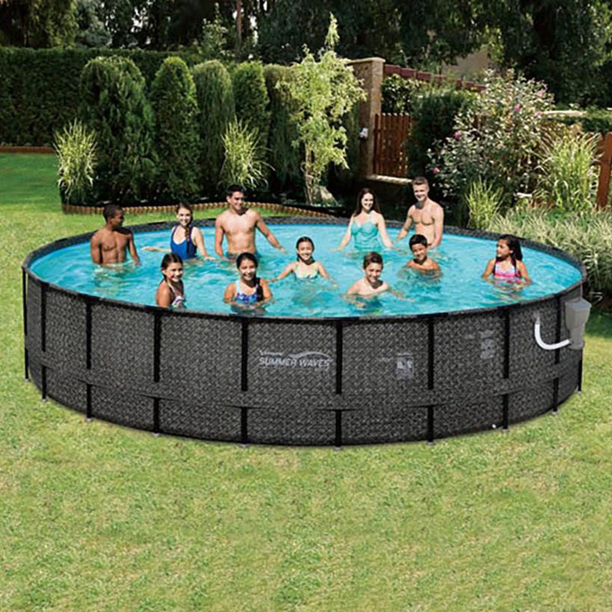 20ft x 48in Above Ground Frame Swimming Pool Set with Pump Y2395